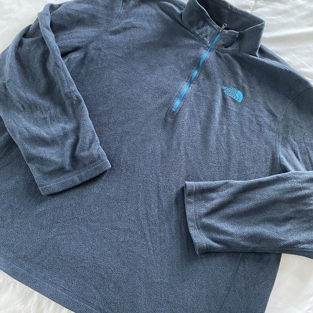 The North Face Fleece Blue Half Zip 1/2 Zip Men's XL Pullover‎